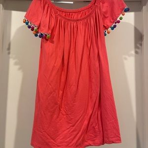 Pom Pom off the shoulder dress